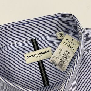 NWT Crosby & Howard Striped Dress Shirt